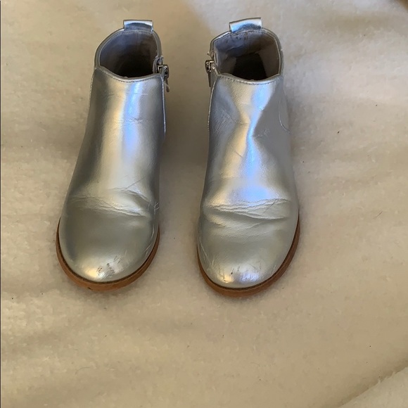 ZARA SILVER ANKLE BOOTS - Picture 1 of 5